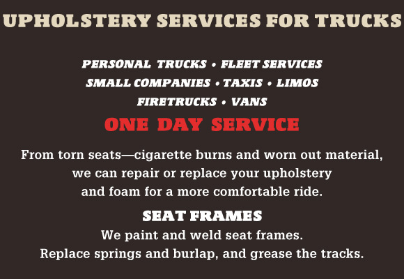 Upholstery Services for Trucks